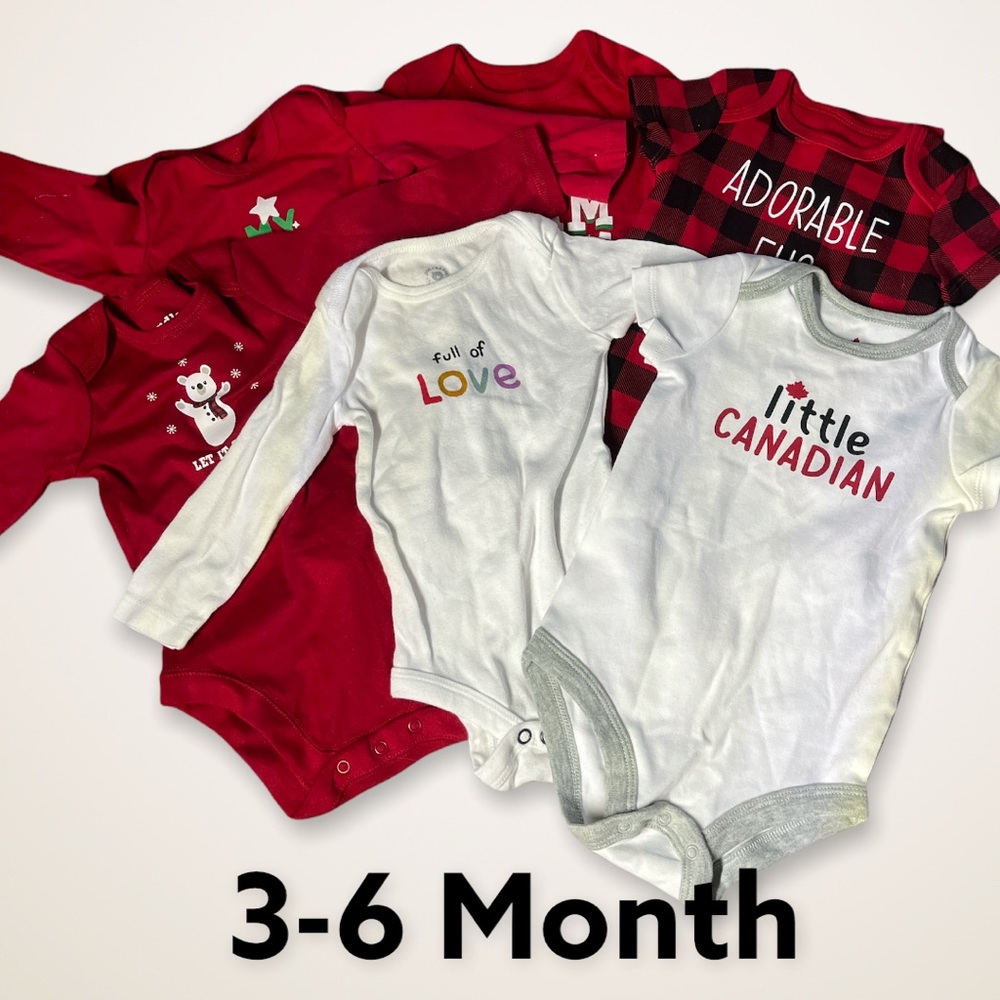 3-6 Month onesie *6 piece bundle*
